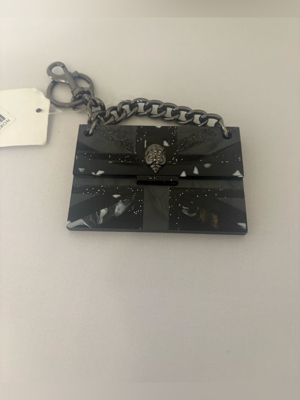 Kurt Geiger London Kensington Union Jack Acrylic Keychain - Picture 6 of 7
